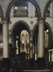 Vy över en kyrka interiör